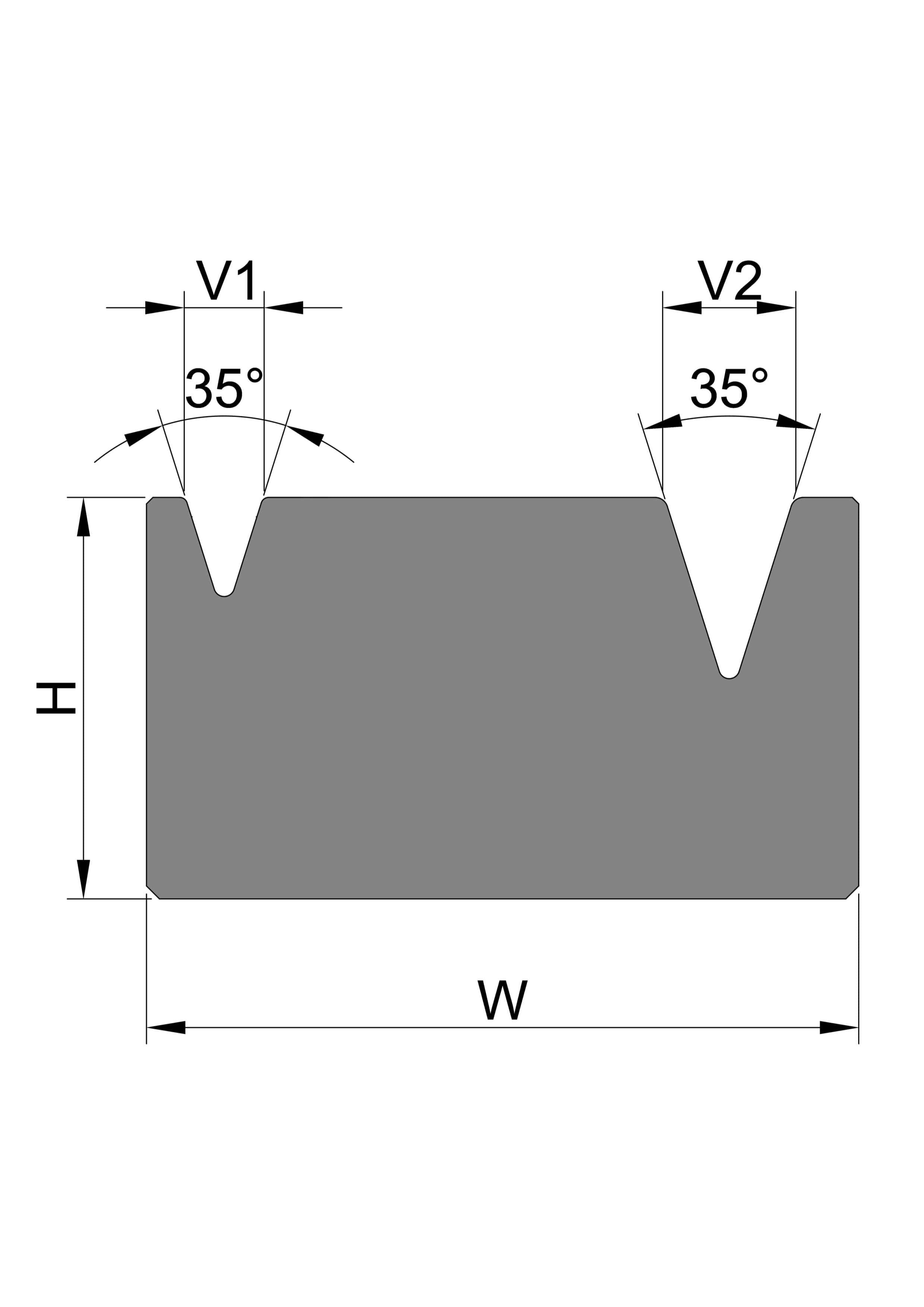 2 'V' Die - 35˚